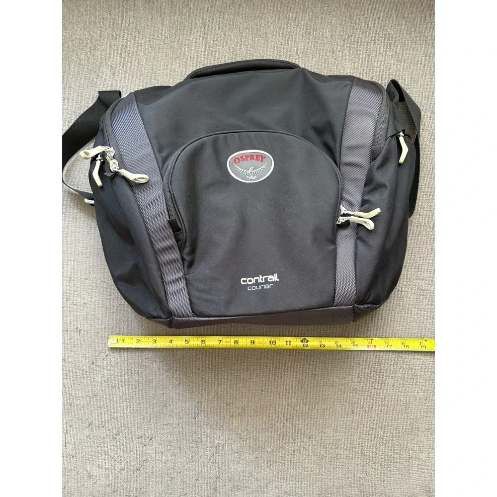 Osprey Contrail 22L Courier Messenger Bag with Shoulder Carry Strap - Black